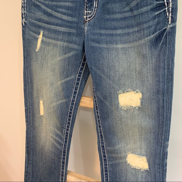 Miss Me Boyfriend Capri Med Blue JB5024P89 NWT Size 26 - Picture 6 of 16